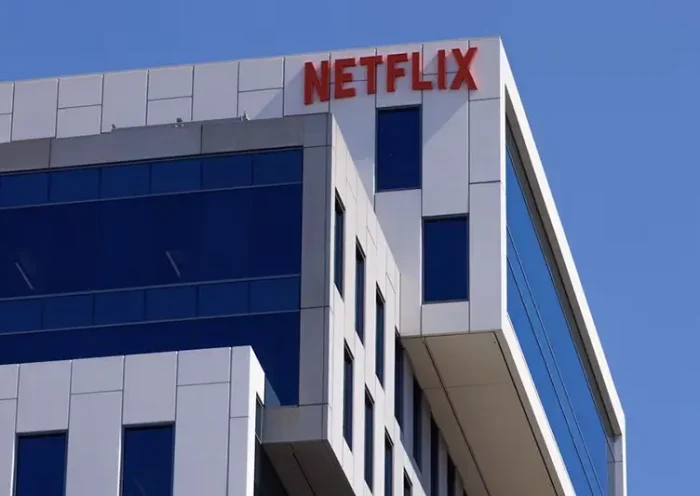 The Netflix logo is shown on one of their Hollywood buildings in Los Angeles, California, U.S., July 12, 2023. REUTERS/Mike Blake/File Photo