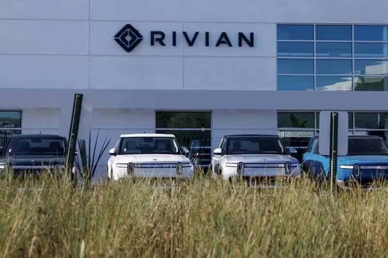 A Rivian Automotive Inc facility is pictured in Costa Mesa, California, U.S.,November 1, 2023. REUTERS/Mike Blake/File Photo