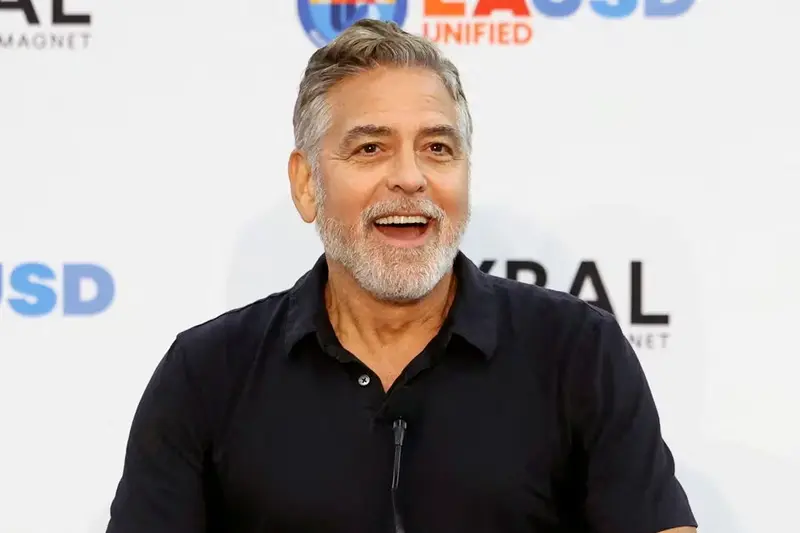 Actor George Clooney speaks at an event for the second year of the Roybal School of Film and Television Production Magnet at the Edward R. Roybal Learning Center in Los Angeles, California, U.S., October 13, 2023. REUTERS/Mario Anzuoni/File Photo