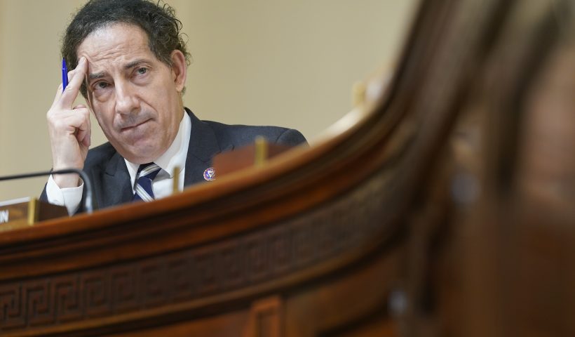 WASHINGTON, DC - JULY 27: Rep. Jamie Raskin (D-MD) listens during the House Select Committee investigating the January 6 attack on the U.S. Capitol on July 27, 2021 at the Cannon House Office Building in Washington, DC. Members of law enforcement testified about the attack by supporters of former President Donald Trump on the U.S. Capitol. According to authorities, about 140 police officers were injured when they were trampled, had objects thrown at them, and sprayed with chemical irritants during the insurrection. (Photo by Andrew Harnik-Pool/Getty Images)