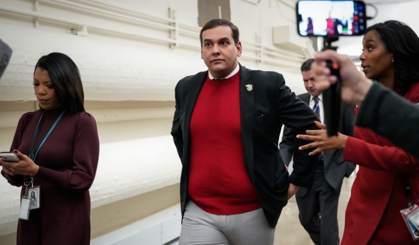 WASHINGTON, DC - NOVEMBER 01: Rep. George Santos (R-NY) walks back to his office after debate on the House floor on a resolution to expel him from Congress, at the U.S. Capitol November 1, 2023 in Washington, DC. On Wednesday evening, Congress is scheduled vote on an expulsion resolution against Rep. Santos and censure resolutions against Rep. Rashida Tlaib (D-MI) and Rep. Marjorie Taylor Greene (R-GA). (Photo by Drew Angerer/Getty Images)