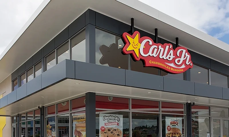 AUCKLAND, NEW ZEALAND - DECEMBER 30: Carls Jr Restaurant, part of the of the Restaurant Brands Group on December 30, 2014 in Auckland, New Zealand. The NZX 50 Index is the main stock market index in New Zealand and is comprised of the biggest stocks trading on the New Zealand Stock Exchange. (Photo by Dave Rowland/Getty Images)