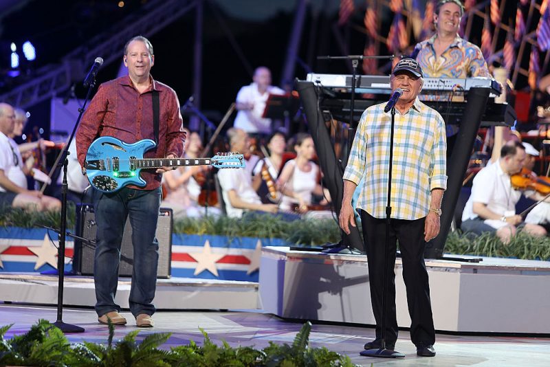 WASHINGTON, DC - MAY 28: Jeffrey Foskett (L) and Bruce Johnston of The Beach Boys perform during the 27th National Memorial Day Concert Rehearsals on May 28, 2016 in Washington, DC. (Photo by Paul Morigi/Getty Images for Capitol Concerts)