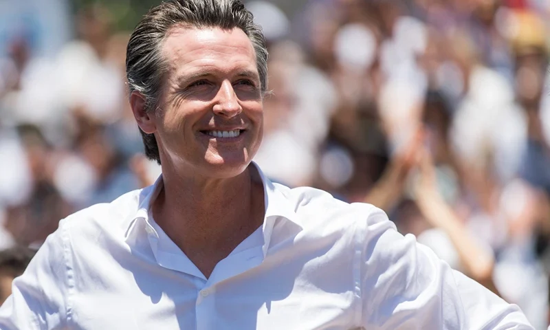 Families Belong Together - Freedom for Immigrants March Los Angeles LOS ANGELES, CA - JUNE 30: Gavin Newsom attends 'Families Belong Together - Freedom for Immigrants March Los Angeles' at Los Angeles City Hall on June 30, 2018 in Los Angeles, California. (Photo by Emma McIntyre/Getty Images for Families Belong Together LA)