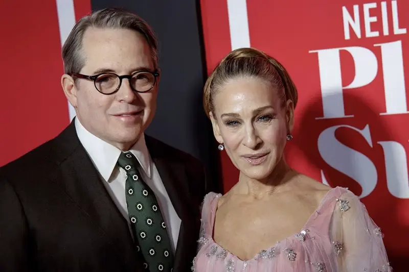 Sarah Jessica Parker and Matthew Broderick arrive to celebrate the opening of their new play, 'Plaza Suite' in New York City, U.S., March 28, 2022. REUTERS/Eduardo Munoz/File Photo