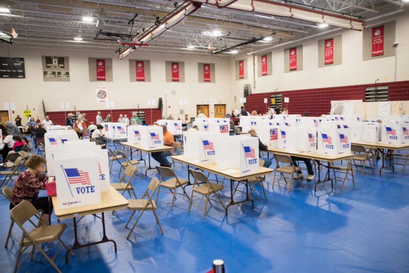 BEDFORD, NH - SEPTEMBER 13: Voters fill out their ballots at Bedford High School during the New Hampshire Primary on September 13, 2022 in Bedford, New Hampshire. In one race, voters will decide which Republican candidate will face Democratic Sen. Maggie Hassan in the general election. (Photo by Scott Eisen/Getty Images)