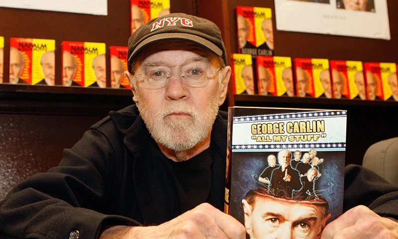 LOS ANGELES - DECEMBER 11: Author George Carlin poses as he promotes his new book "All My Stuff" at Barnes and Noble December 11, 2007 in Los Angeles, California. (Photo by Mark Mainz/Getty Images)