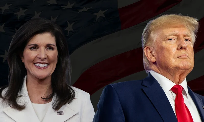 Trump- (Photo by Brandon Bell/Getty Images) Haley- (Photo by Win McNamee/Getty Images)