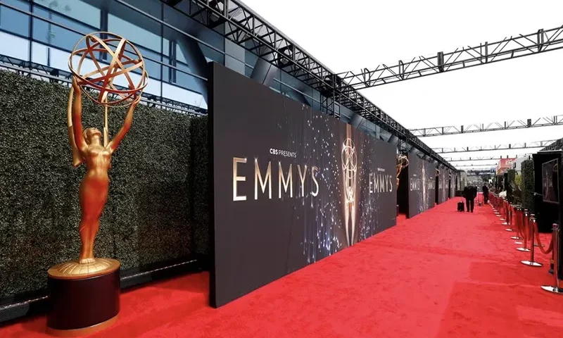 A general view shows the red carpet ahead of the 73rd Primetime Emmy Awards in Los Angeles, U.S., September 19, 2021. REUTERS/Mario Anzuoni