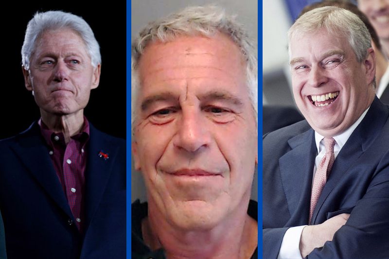 (L) Biden (Photo by Justin Sullivan/Getty Images) - (Center) Epstein (Photo by Florida Department of Law Enforcement via Getty Images) - (R) Prince Andrew of York (Photo by David Parker - WPA Pool/ Getty Images)