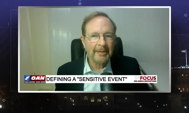 Video still from In Focus on One America News Network during an interview with the guest, Dr. Robert Epstein.