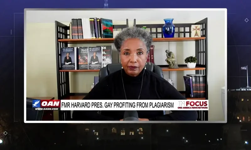 Video still from In Focus on One America News Network during an interview with the guest, Dr. Carol Swain.