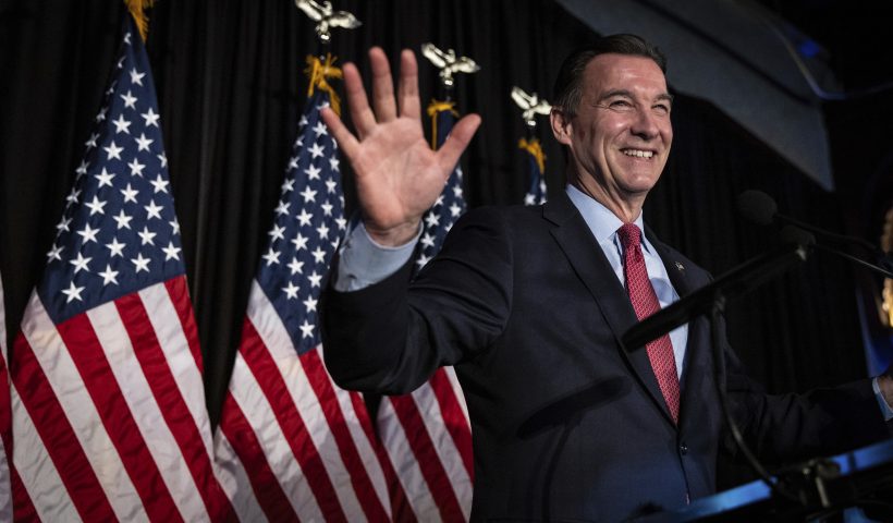 Former U.S. Rep. Tom Suozzi, Democratic candidate for New York's 3rd congressional district, speaks at his election night party Tuesday, Feb. 13, 2024, in Woodbury, N.Y. Suozzi won a special election for the House seat formerly held by George Santos.  (AP Photo/Stefan Jeremiah)