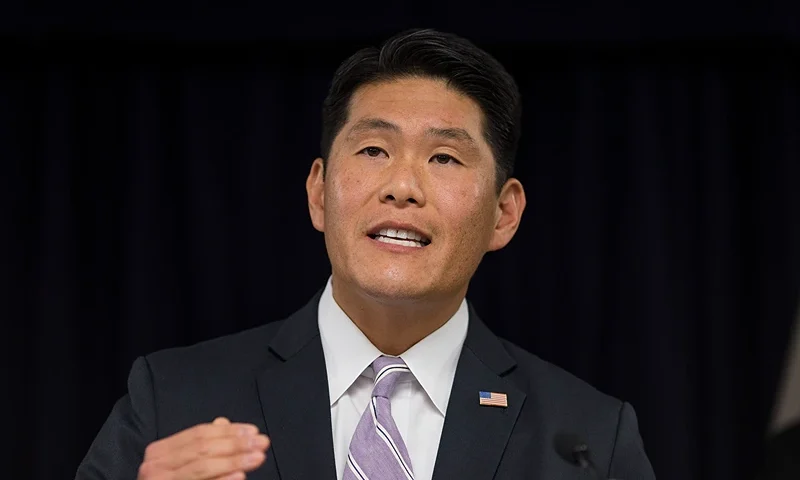 WASHINGTON, DC - SEPTEMBER 19: United States Attorney Robert Hur speaks at a news conference about the indictment of Kevin Merrill, Jay Ledford, and Cameron Jezierski by a Maryland grand jury at the U.S. Attorney's Office, on September 19, 2018 in Baltimore, MD. Authorities accuse Merrill, Ledford, and Jezierski of defrauding investors of more than $364 million through falsified bank statements and transfers and false sales agreements, according to the indictment. (Photo by Zach Gibson/Getty Images)