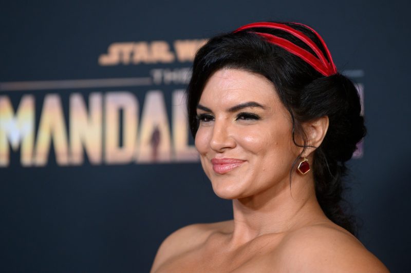 US-ENTERTAINMENT-TELEVISION-STREAMING-DISNEY+-MANDALORIAN
US actress Gina Carano arrives for Disney+ World Premiere of "The Mandalorian" at El Capitan theatre in Hollywood on November 13, 2019. (Photo by Nick Agro / AFP) (Photo by NICK AGRO/AFP via Getty Images)