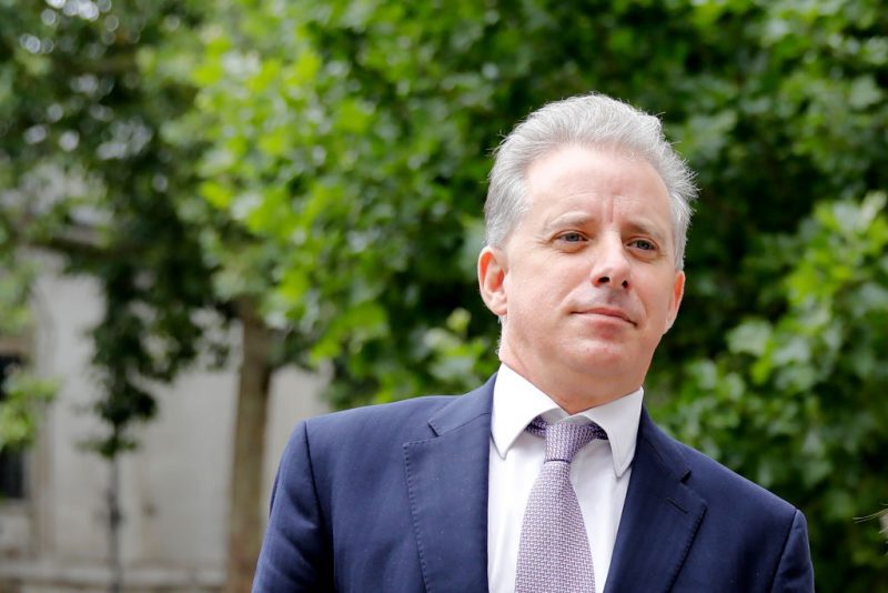 former UK intelligence officer Christopher Steele arrives at the High Court in London on July 24, 2020, to attend his defamation trial brought by Russian tech entrepreneur Alexej Gubarev. - A Russian tech entrepreneur on Monday began a defamation claim against the British author of a controversial report at the heart of 2016 US election meddling allegations first leaked to BuzzFeed.