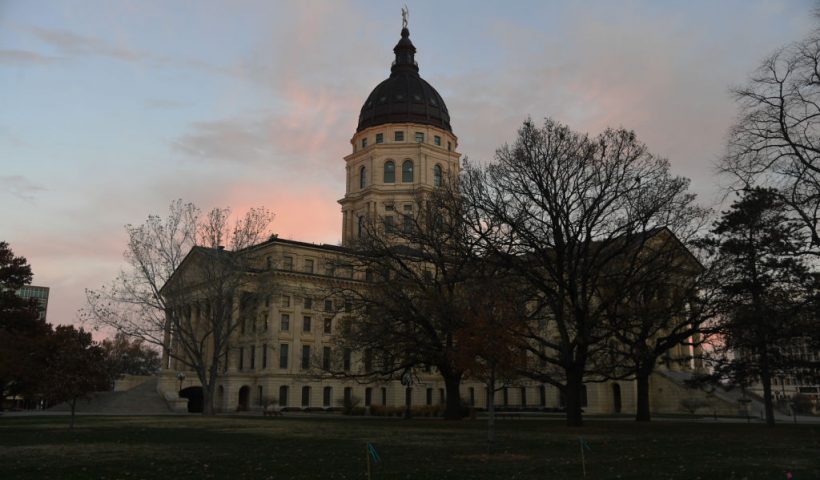 TOPEKA, KS - NOVEMBER 08: The Kansas capital building is seen on November 8, 2022 in Topeka, Kansas. Voting begins today as Incumbent Gov. Laura Kelly faces Republican state Attorney General Derek Schmidt in her re-election bid. After months of candidates campaigning, Americans are voting in the midterm elections to decide close races across the nation. (Photo by Michael B. Thomas/Getty Images)