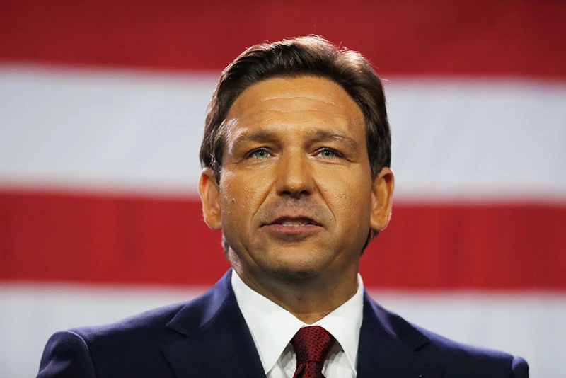 Ron DeSantis Holds Election Night Event In Tampa
TAMPA, FL - NOVEMBER 08: Florida Gov. Ron DeSantis gives a victory speech after defeating Democratic gubernatorial candidate Rep. Charlie Crist during his election night watch party at the Tampa Convention Center on November 8, 2022 in Tampa, Florida. DeSantis was the projected winner by a double-digit lead. (Photo by Octavio Jones/Getty Images)