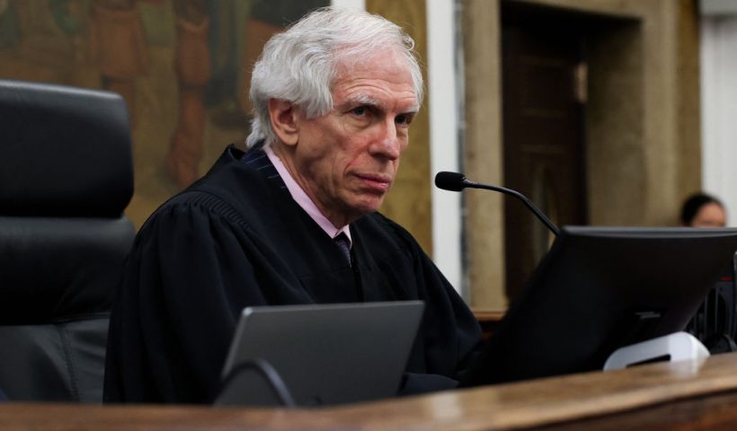 Judge Arthur Engoron attends the closing arguments in the Trump Organization civil fraud trial at New York State Supreme Court in the Manhattan borough of New York City, January 11, 2024. Trump's legal team will deliver closing arguments January 11 in the fraud case after the judge barred the former president from using the trial finale as an election campaign grandstand. (Photo by SHANNON STAPLETON / POOL / AFP) (Photo by SHANNON STAPLETON/POOL/AFP via Getty Images)