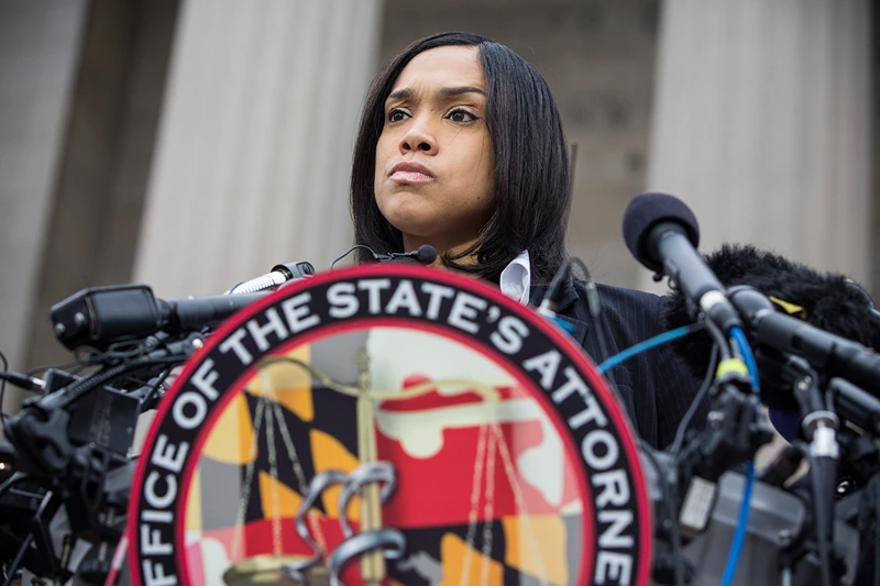 Criminal Charges Announced Against Baltimore Police Officers In Freddie Gray's Death
BALTIMORE, MD - MAY 01: Baltimore City State's Attorney Marilyn J. Mosby announces that criminal charges will be filed against Baltimore police officers in the death of Freddie Gray on May 1, 2015 in Baltimore, Maryland. Gray died in police custody after being arrested on April 12, 2015. (Photo by Andrew Burton/Getty Images)