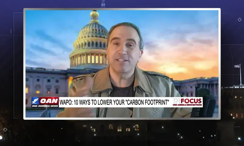 Video still from In Focus on One America News Network during an interview with the guest, Marc Morano.