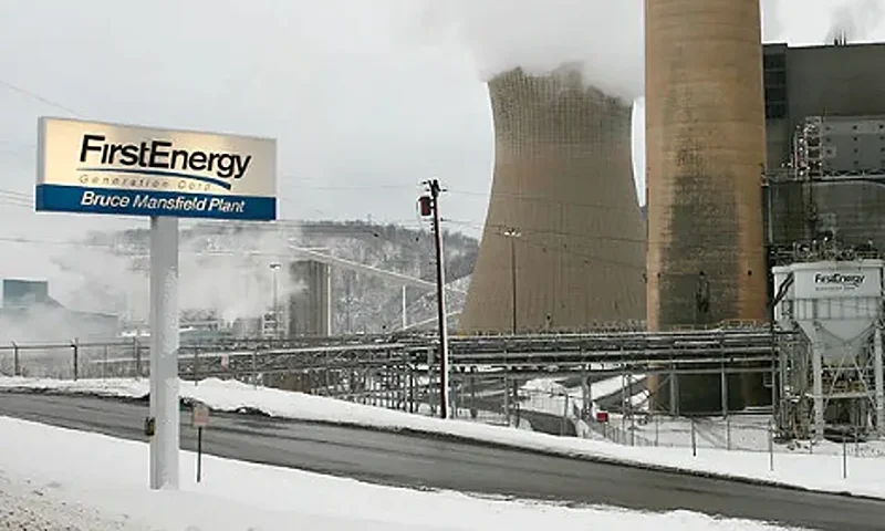 Water vapor is emitted from cooling towers at the FirstEnergy Corp. Bruce Mansfield Plant in Shippingport, Pennsylvania, U.S., on Thursday, Feb. 11, 2010. FirstEnergy Corp., the owner of utilities in Ohio, Pennsylvania and New Jersey, agreed to buy Allegheny Energy Inc. for $4.7 billion in stock to increase generation capacity in the largest U.S. power market, where it can fetch higher prices. Kevin Lorenzi/Bloomberg via Getty Images