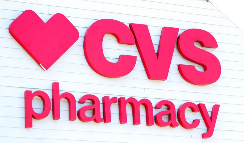 CARVER, MASSACHUSETTS - MAY 15: A sign on the side of the CVS Pharmacy on May 15, 2020 in Carver, Massachusetts. Nine CVS locations began providing coronavirus tests in Massachusetts, issuing self swab tests to people by appointment. (Photo by Maddie Meyer/Getty Images)