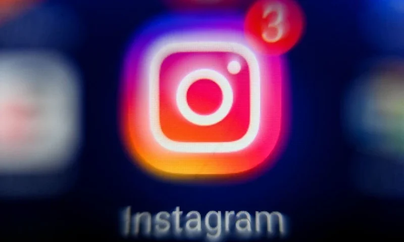 A picture taken on October 18, 2021 in Moscow shows the US social network Instagram's logo on a tablet screen. (Photo by Kirill KUDRYAVTSEV / AFP) (Photo by KIRILL KUDRYAVTSEV/AFP via Getty Images)