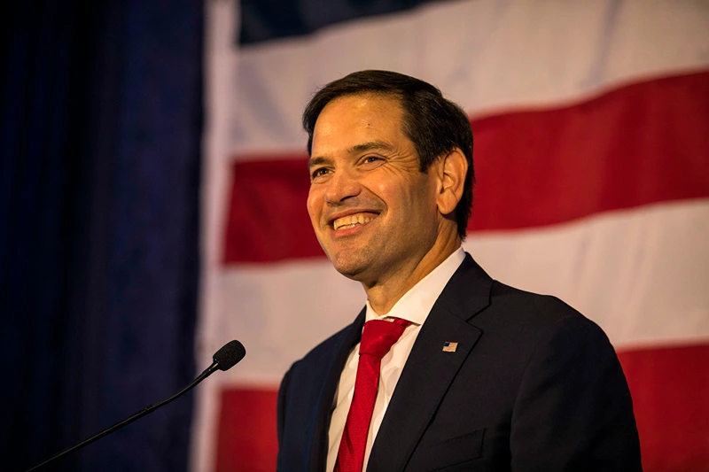 Florida Senator Marco Rubio Holds Election Night Event In Miami
MIAMI, FL - NOVEMBER 08: U.S. Sen. Marco Rubio (R-FL) speaks to his supporters during an election-night party on November 8, 2022 in Miami, Florida. Rubio is facing a challenge from Rep. Val Demings (D-FL). (Photo by Saul Martinez/Getty Images)