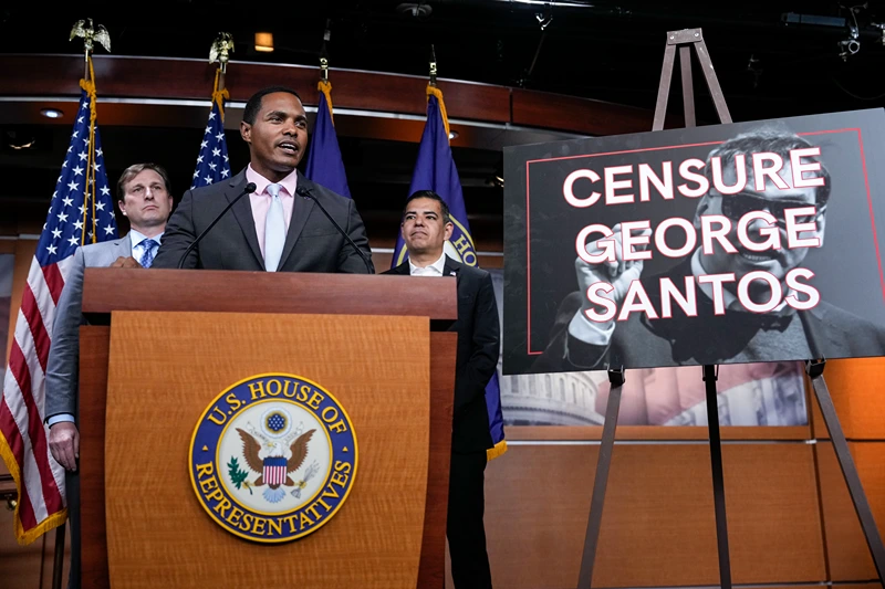 Democrat efforts aim to bar Ex-Rep. George Santos from House floor