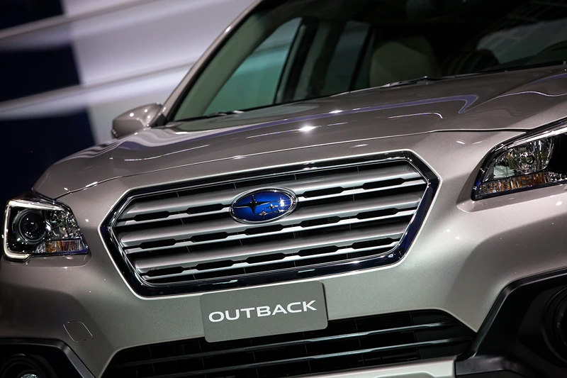 New York International Auto Show Holds Preview For Media
NEW YORK - APRIL 17: The 2015 Subaru Outback is unveiled during a media preview of the 2014 New York International Auto Show in New York. The show opens with a sneak preview to the public April 18th and runs through April 27th. (Photo by Eric Thayer/Getty Images)