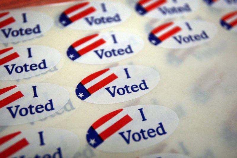 PASADENA, CA - MAY 19: A sheet of voter stickers is seen inside Fire Station 38, as people go to the polls for a special election called by Gov. Arnold Schwarzenegger and lawmakers to decide on statewide budget-balancing ballot propositions on May 19, 2009 in Pasadena, California. The governor says that a passage of the suite of measures is crucial to repairing the state budget crisis. The initiatives were put forth to voters after a drawn-out battle between politicians to solve the deficit which has resulted in painful cuts to education and services and the loss of thousands of jobs. The deficit is projected to hit $15.4 billion in the fiscal year that begins in July if voters pass the ballot measures. If not, the deficit will balloon to $21.3 billion, according to the governor’s office. Polls though indicate that Proposition 1F, which prohibits the governor, lawmakers and other state officials from getting pay raises any time the state has a budget deficit, is the only one of the six measures that appears to have enough support to pass. It is the 12th times in seven years that Californians have been faced with complex budget measures. Voter turnout is expected to be low. (Photo by David McNew/Getty Images)