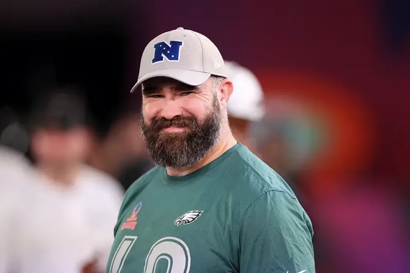 Philadelphia Eagles center Jason Kelce (62) participates in the NFL Pro Bowl Skills Competition at the UCF NIcholson Fieldhouse. Mandatory Credit: Nathan Ray Seebeck-USA TODAY Sports/File Photo