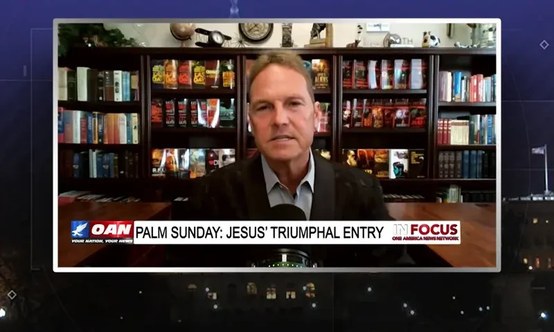 Video still from In Focus on One America News Network during an interview with the guest, Pastor Billy Crone.