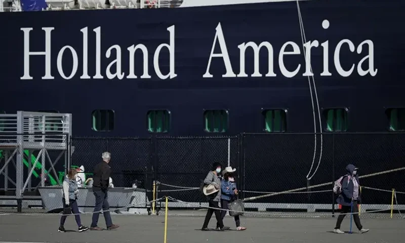 Two crew members aboard a Holland America cruise died on Friday during an "incident" in the ship's engineering space while the ship was at Half Moon Cay in the Bahamas. (Photo via; AP File)