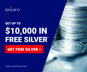 Get up to $10,000 in free silver. Click to claim free silver now.