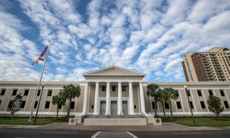 TALLAHASSEE, FL - NOVEMBER 10: The Florida Supreme Court building is pictured on November 10, 2018 in Tallahassee, Florida. Three close midtern election races for governor, senator, and agriculture commissioner are expected to be recounted in Florida. (Photo by Mark Wallheiser/Getty Images)
