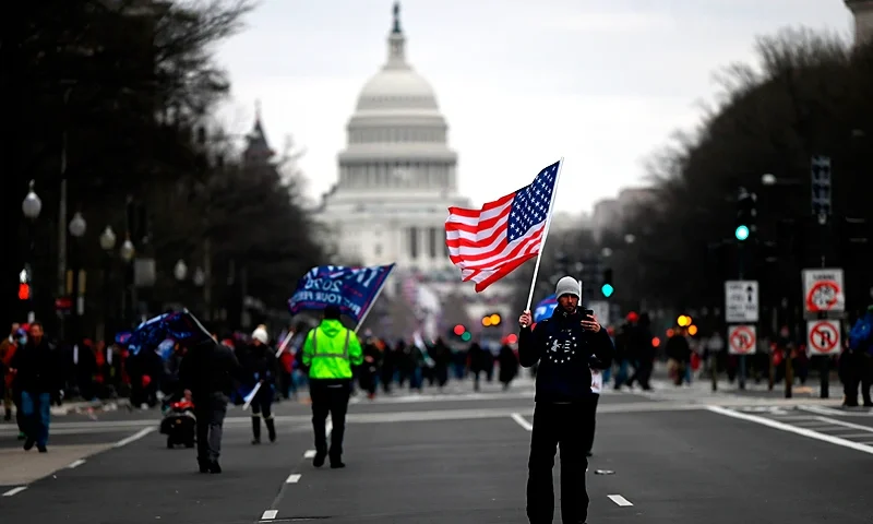 Supporters of US President Donald Trump protest outside the US Capitol on January 6, 2021, in Washington, DC. - Demonstrators breeched security and entered the Capitol as Congress debated the a 2020 presidential election Electoral Vote Certification. (Photo by ANDREW CABALLERO-REYNOLDS / AFP) (Photo by ANDREW CABALLERO-REYNOLDS/AFP via Getty Images)