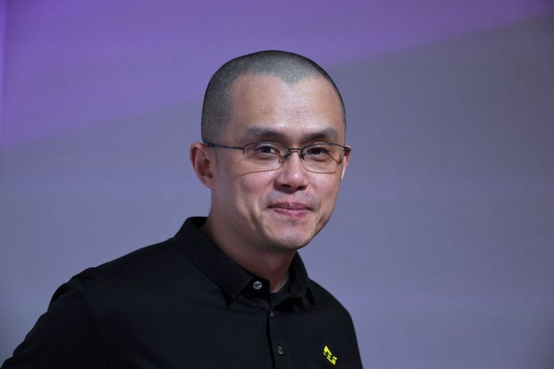 Blockchain and cryptocurrency Binance founder and CEO Chinese-born Canadian Changpeng Zhao, also known as CZ, poses during an interview at the technology startups and innovation fair in Paris on May 16, 2022. (Photo by Eric PIERMONT / AFP) (Photo by ERIC PIERMONT/AFP via Getty Images)