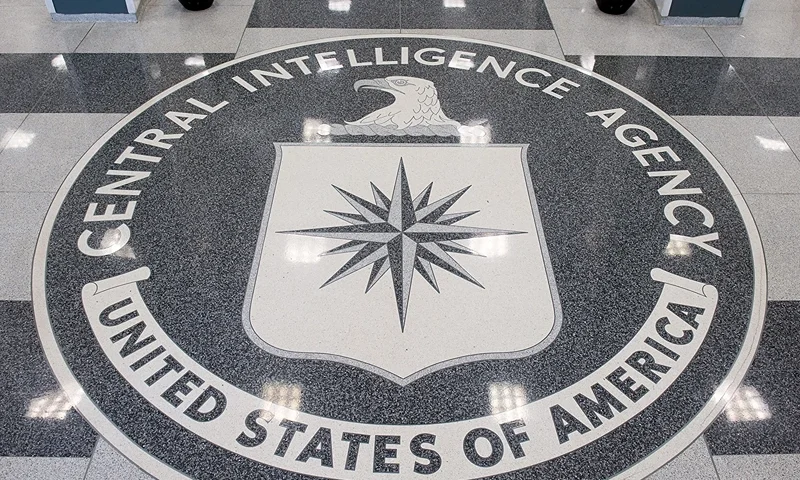 The Central Intelligence Agency (CIA) seal is displayed in the lobby of CIA Headquarters in Langley, Virginia, on August 14, 2008. (Photo by SAUL LOEB / AFP) (Photo by SAUL LOEB/AFP via Getty Images)