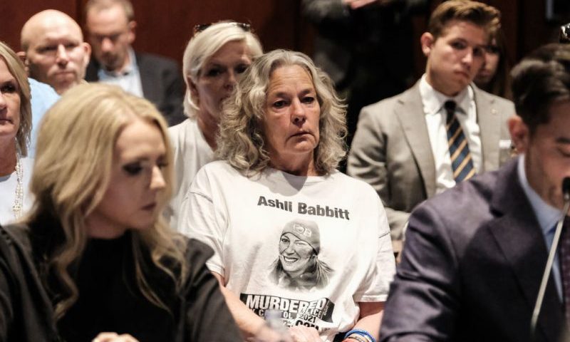 WASHINGTON, DC - JUNE 13: Michelle "Micki" Witthoeft, the mother of Ashli Babbitt attends a House January 6th field hearing held by Rep. Matt Gaetz (R-FL) in the U.S. Capitol on June 13, 2023 in Washington, DC. Babbitt was shot and killed after entering the Capitol during the January 6th riot. (Photo by Michael A. McCoy/Getty Images)