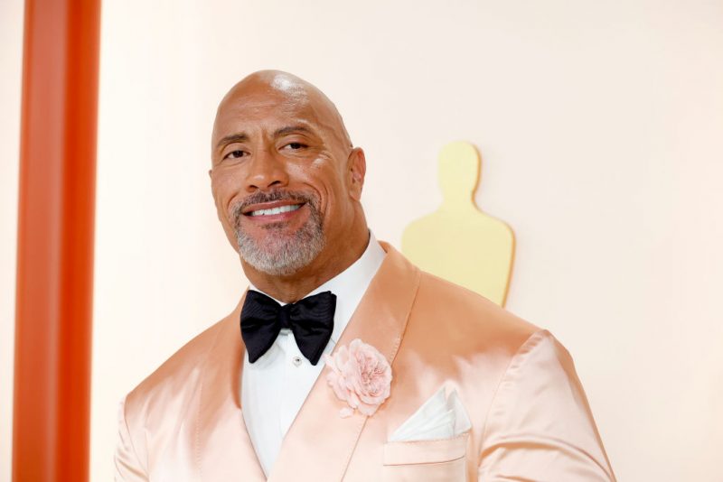 HOLLYWOOD, CALIFORNIA - MARCH 12: Dwayne Johnson attends the 95th Annual Academy Awards on March 12, 2023 in Hollywood, California. (Photo by Mike Coppola/Getty Images)
