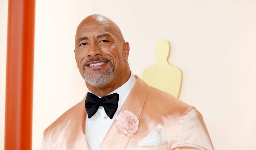 HOLLYWOOD, CALIFORNIA - MARCH 12: Dwayne Johnson attends the 95th Annual Academy Awards on March 12, 2023 in Hollywood, California. (Photo by Mike Coppola/Getty Images)