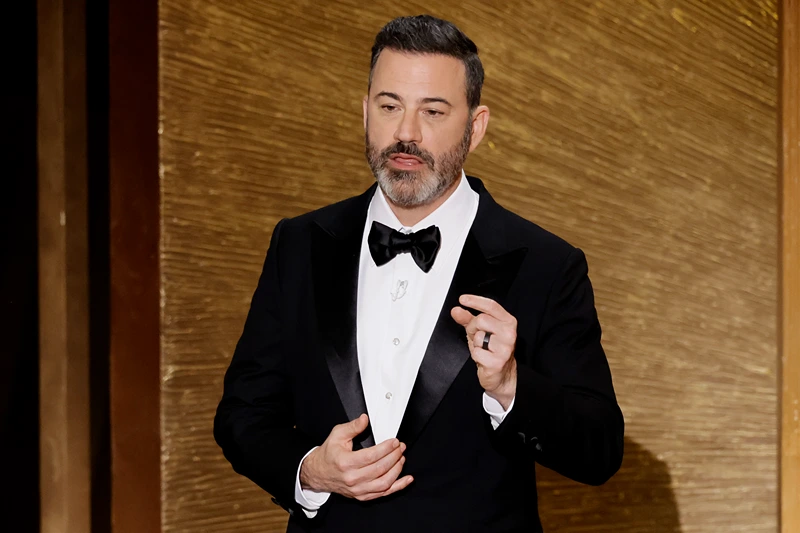 95th Annual Academy Awards - Show
HOLLYWOOD, CALIFORNIA - MARCH 12: Host Jimmy Kimmel speaks onstage during the 95th Annual Academy Awards at Dolby Theatre on March 12, 2023 in Hollywood, California. (Photo by Kevin Winter/Getty Images)