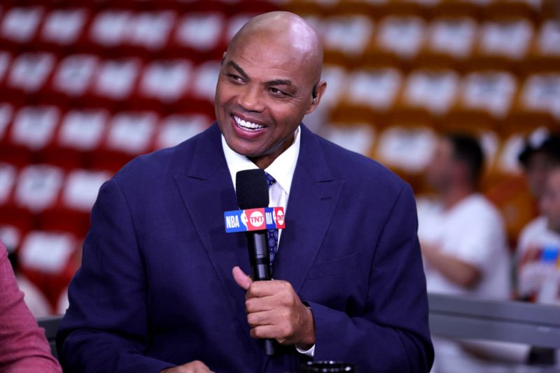 MIAMI, FLORIDA - MAY 21: Charles Barkley looks on prior to game three of the Eastern Conference Finals between the Boston Celtics and Miami Heat at Kaseya Center on May 21, 2023 in Miami, Florida. NOTE TO USER: User expressly acknowledges and agrees that, by downloading and or using this photograph, User is consenting to the terms and conditions of the Getty Images License Agreement. (Photo by Megan Briggs/Getty Images)