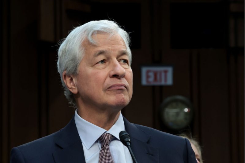 WASHINGTON, DC - DECEMBER 06: Jamie Dimon, Chairman and CEO of JPMorgan Chase, testifies during a Senate Banking Committee hearing at the Hart Senate Office Building on December 06, 2023 in Washington, DC. The committee heard testimony from the largest financial institutions during an oversight hearing on Wall Street firms. (Photo by Win McNamee/Getty Images)