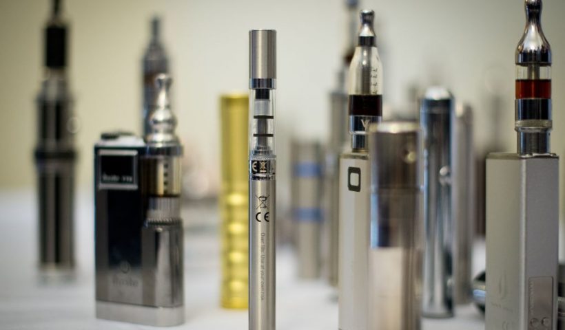 A selection of "Nicotine Containing Products", or "NCP"s are displayed during "The E-Cigarette Summit" at the Royal Academy in central London on November 12, 2013. The merits of e-cigarettes were thrashed out at a one-day gathering of scientists, experts, policymakers and industry figures at the Royal Society in London. The use of electronic cigarettes -- pen-sized battery-powered devices that simulate smoking by heating and vaporising a liquid solution containing nicotine -- has grown rapidly. AFP PHOTO / LEON NEAL / AFP PHOTO / LEON NEAL (Photo credit should read LEON NEAL/AFP via Getty Images)