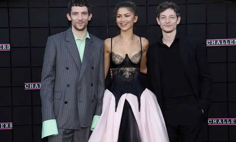 Cast members Zendaya, Mike Faist and Josh O'Connor attend a premiere for the film "Challengers" in Los Angeles, California, U.S., April 16, 2024. REUTERS/Mario Anzuoni/File Photo
