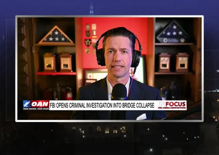 Video still from In Focus on One America News Network during an interview with the guest, Jason Nelson.