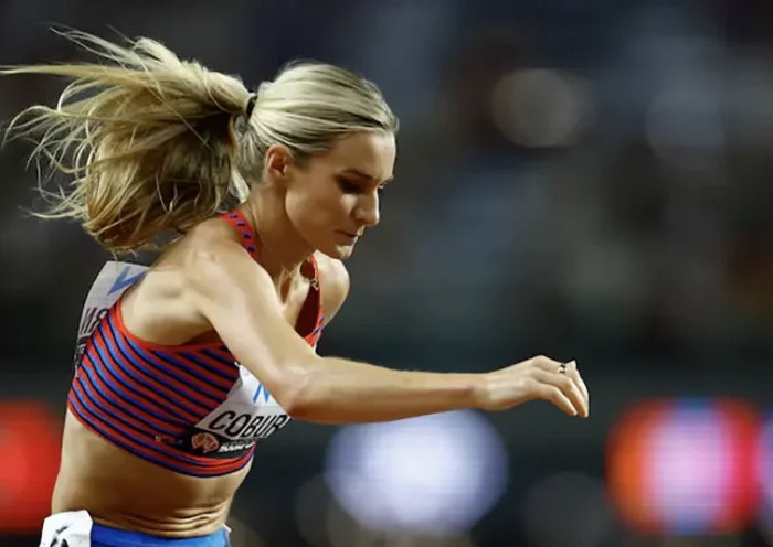 Emma Coburn of the U.S. in action during heat 2 REUTERS/Sarah Meyssonnier